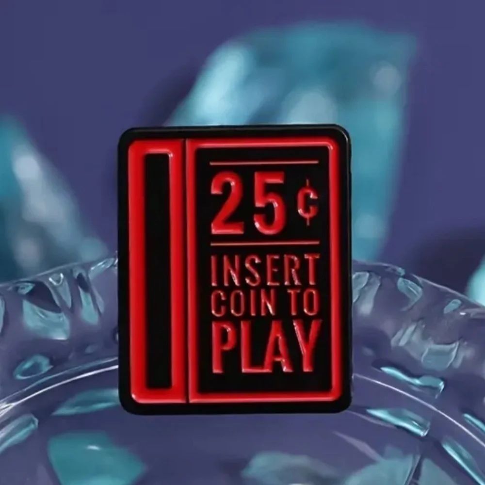3/$25 Arcade Game Coin Slot “.25 Insert Coin To Play” Novelty, Retro Game Pin